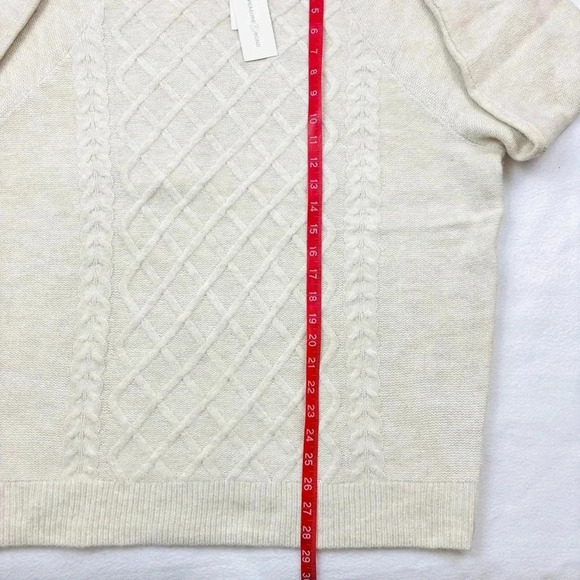 NWT Treasure & Bond Ivory Cableknit Crew Neck “Grandpa” Sweater Size XL - Picture 16 of 16